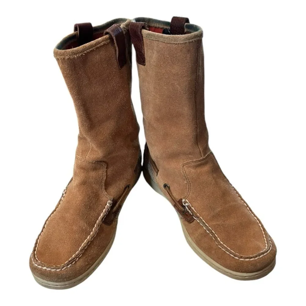 Sperry Top-Sider 9616707 Casual Boat Stitched Suede Leather Moc Toe Boots 8